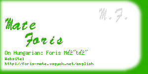 mate foris business card